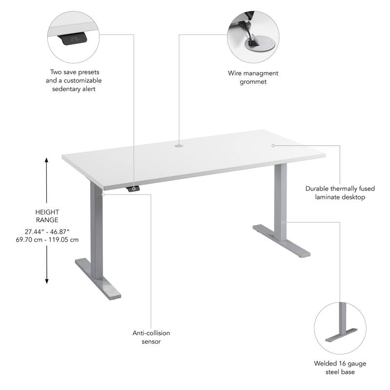 Bush Business Furniture Move 60 Series 60x30 Adjustable Standing Desk