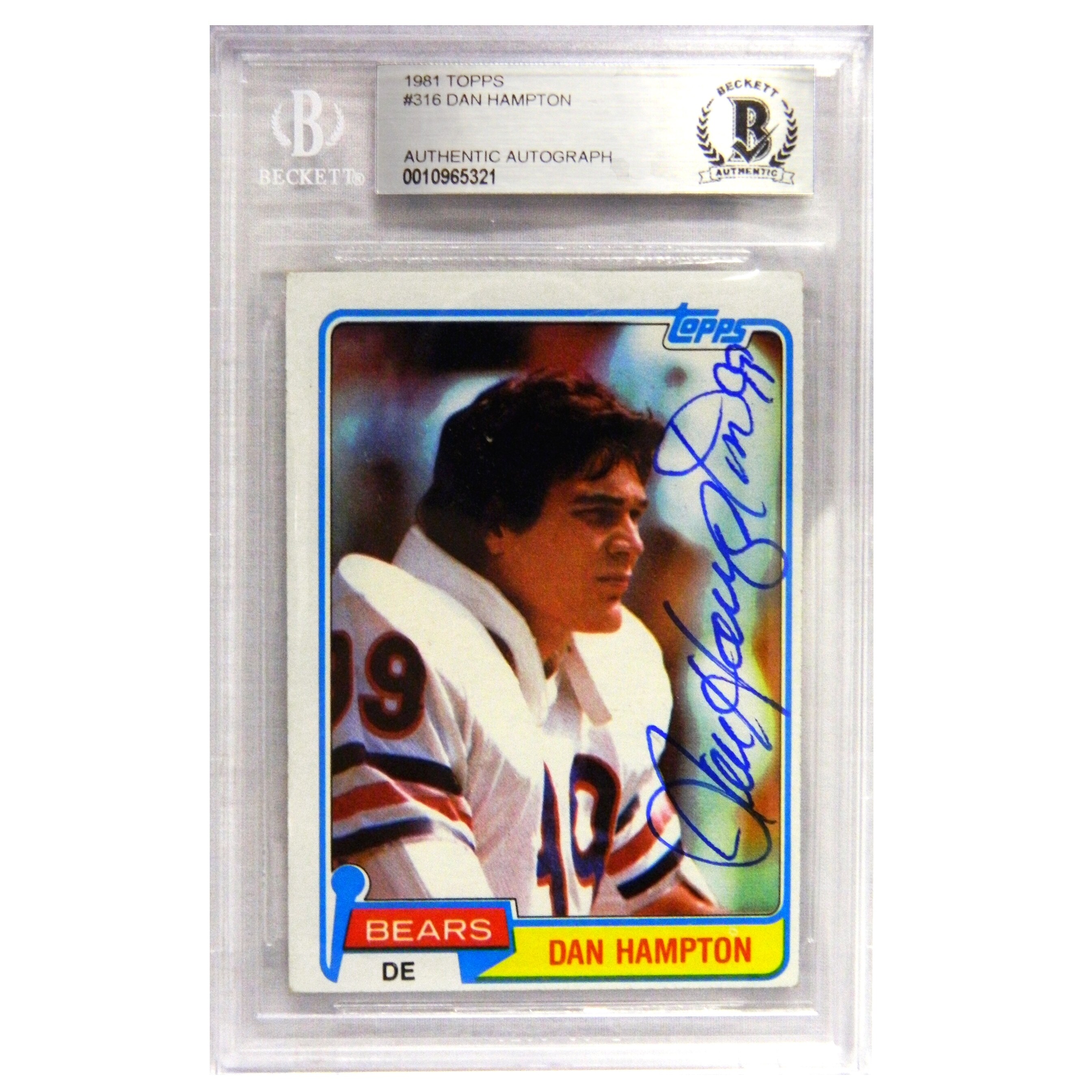 Shop Dan Hampton Chicago Bears 1981 Topps Football Rookie Card 316