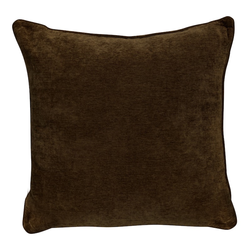 StyleCraft Crushed Velvet Pillow - 24" x 24" - Deep Espresso