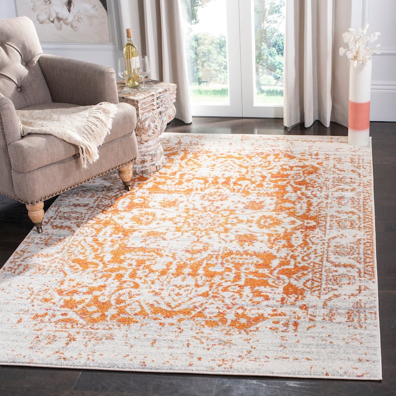 SAFAVIEH Madison Snowflake Medallion Rustic Farmhouse Distressed Rug