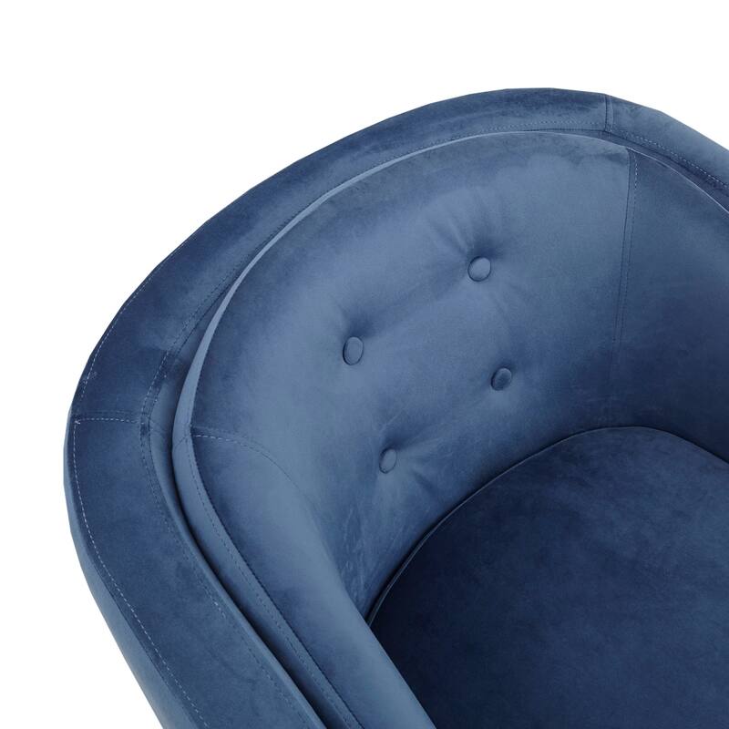 Madison Park Cora Blue Upholstered Tufted Mid-Century Accent Chair