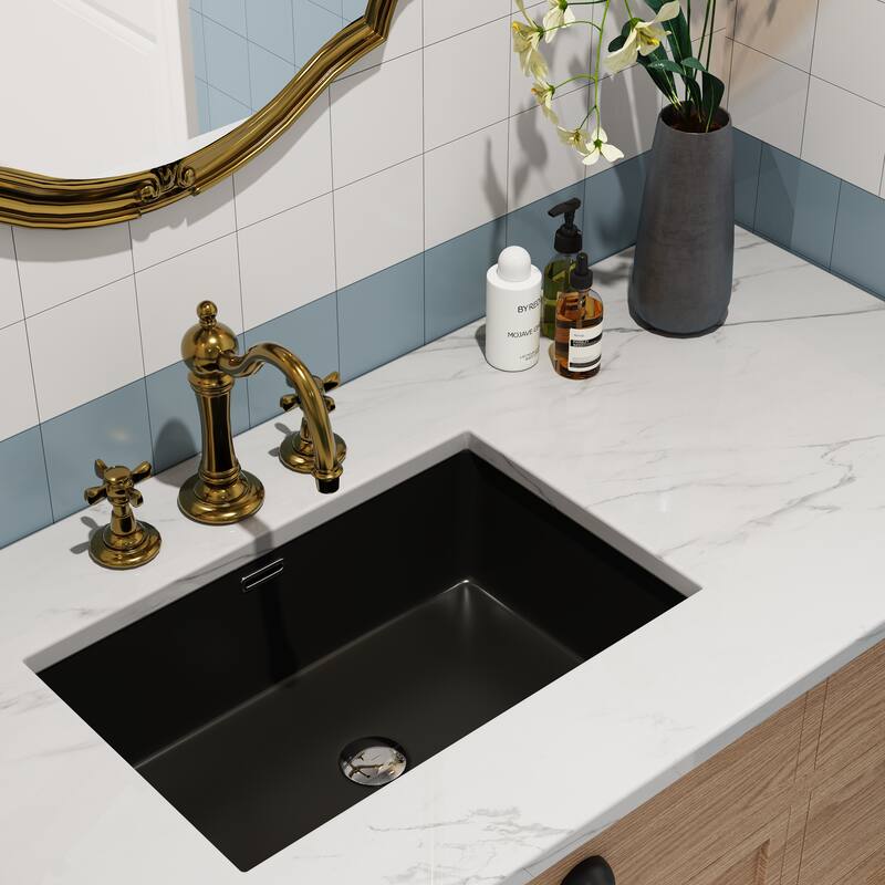 ClarityPure 23.60 in. x 15.55 in. Undermount Bathroom Sink in White Ceramic with Overflow Drain