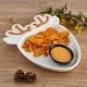 preview thumbnail 2 of 5, Pfaltzgraff Winterberry Reindeer Chip And Dip, 15 Inch