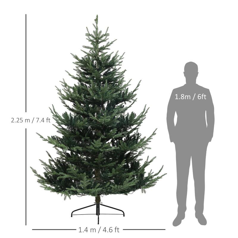 7.5ft Prelit Christmas Tree with 300 LED Lights, 1218 Branch Tips, and Remote Control