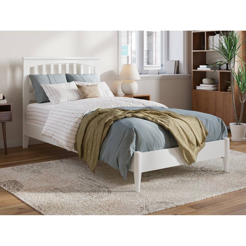Becket Solid Wood Low Profile Platform Bed - White - Twin XL