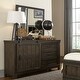 preview thumbnail 4 of 2, Thornwood Hills Rock Beaten Grey Finish Barn Door Dresser