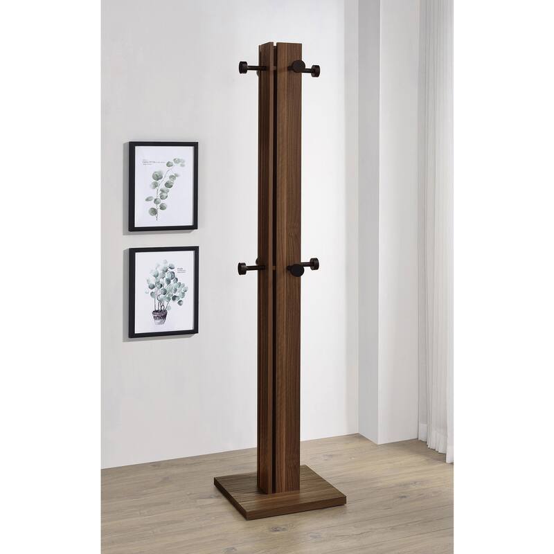 Rawlins Walnut Engineered Wood Coat Rack