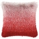preview thumbnail 29 of 32, Mina Victory Illusion Fuzzy Shag Ombre Throw Pillow by Nourison Red/SilverOmbre