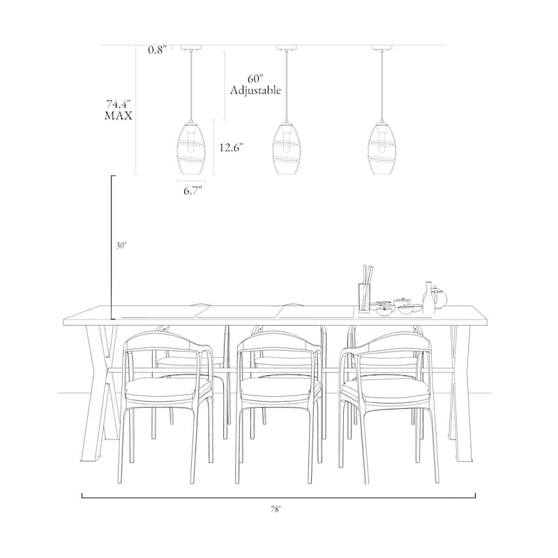 Modern Gold 1-Light Glass Pendant Light for Kitchen Island Dining Room - D6.7"xH12.6"