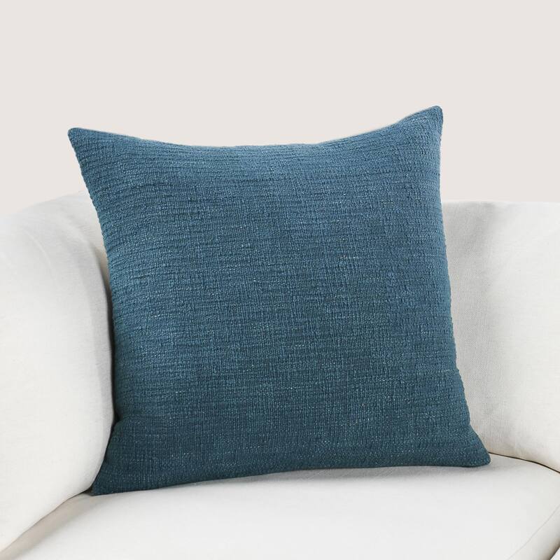 Villa by Classic Home Fable Linen Blend Throw Pillow - 22x22 - Blue
