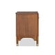 preview thumbnail 12 of 12, Furniture of America Forma Mid-Century Modern Walnut Solid Wood Nightstand With LED Light and USB Ports (Set of 2)