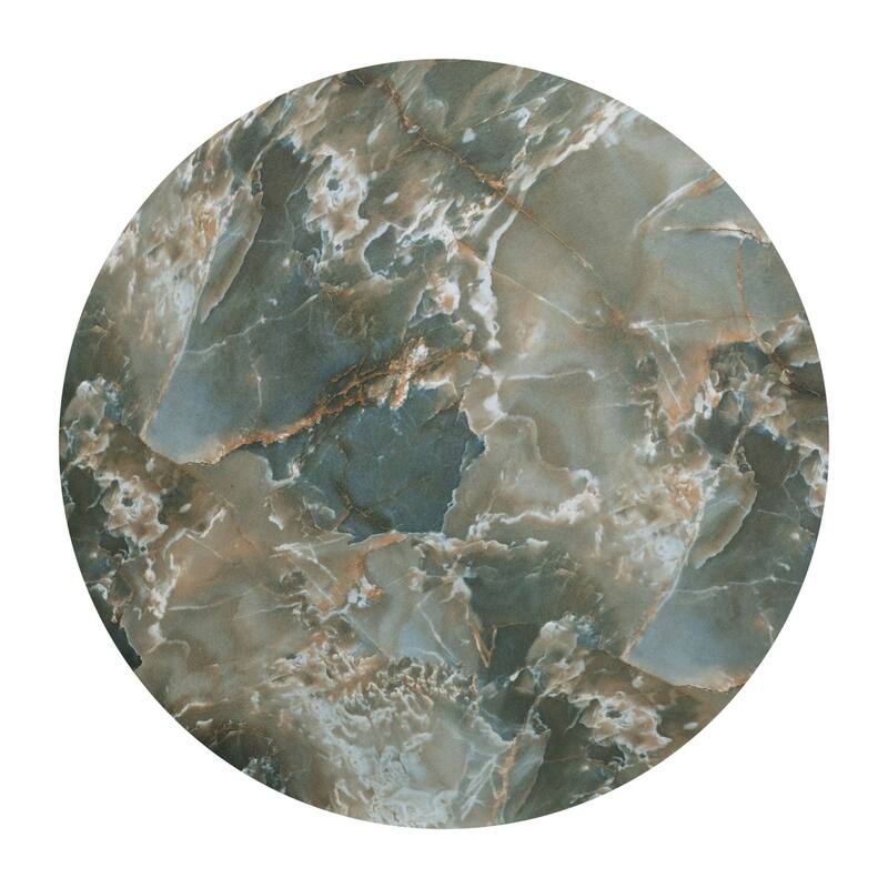 Treso Round Concrete Coffee Table with Marble Finish