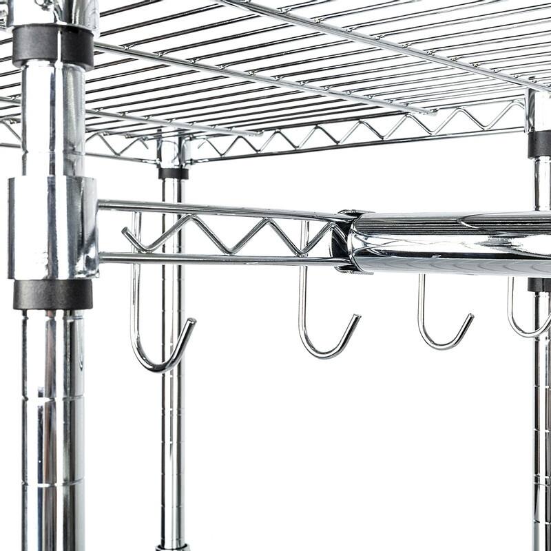 Metal Closet Organizer Shelves System Kit Expandable Clothes Storage Rack