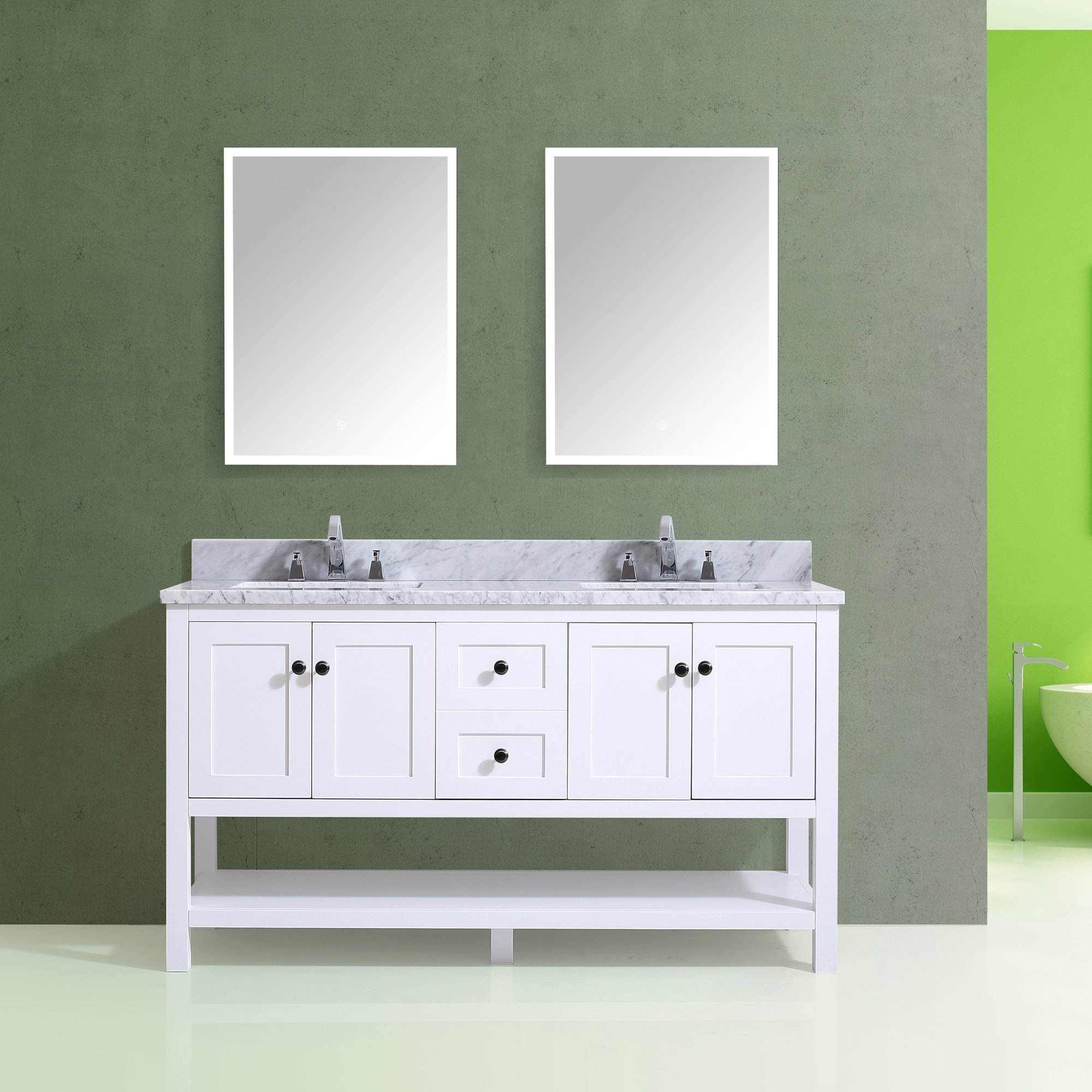 Winslow 60" Double Bathroom Vanity Set