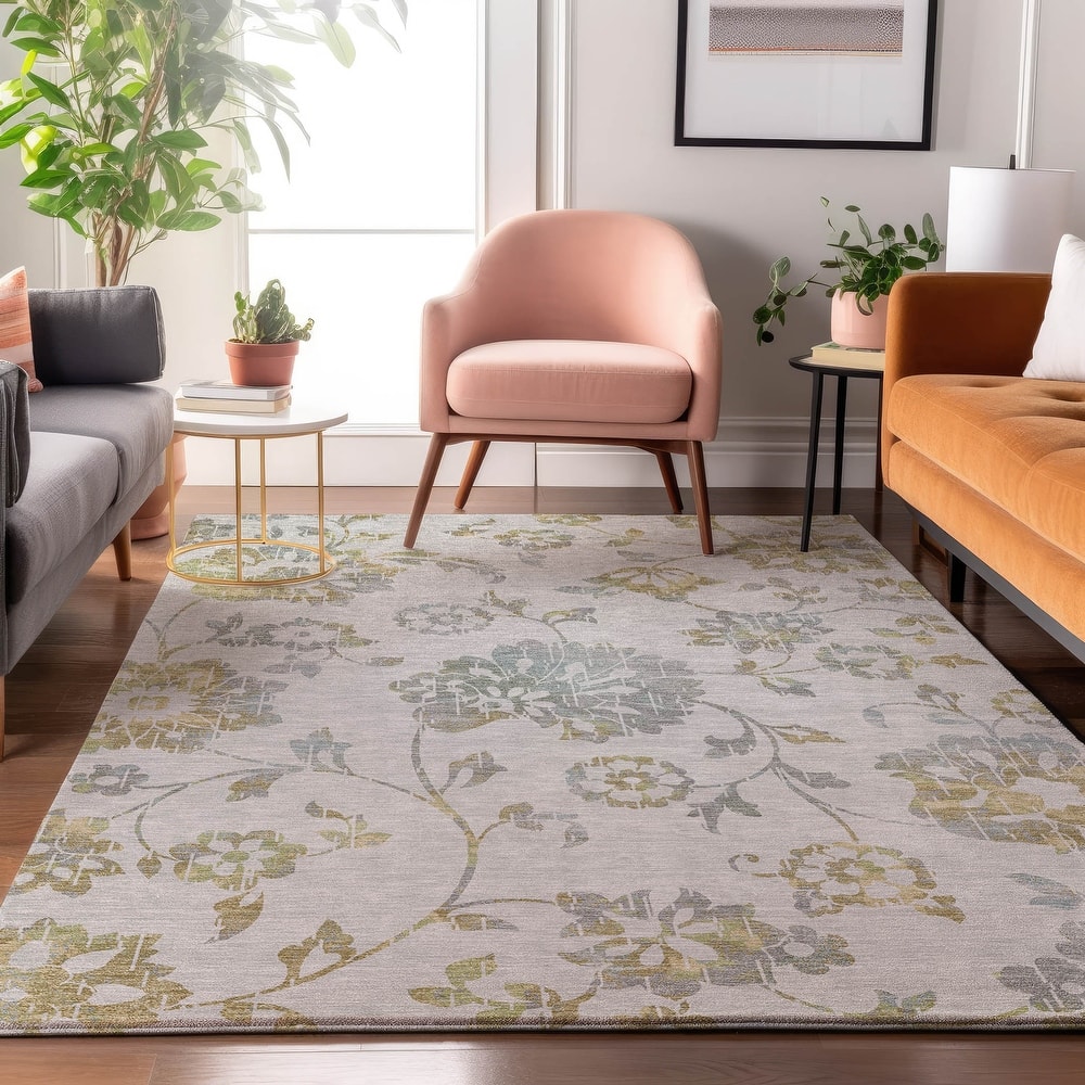 Premium Washable Super Soft Floral Whimsy Mayfield Rug