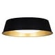 preview thumbnail 8 of 12, Beacon Hill 13-in W Integrated LED Matte Black and Satin Gold Contemporary Flush Mount Ceiling Light Fixture