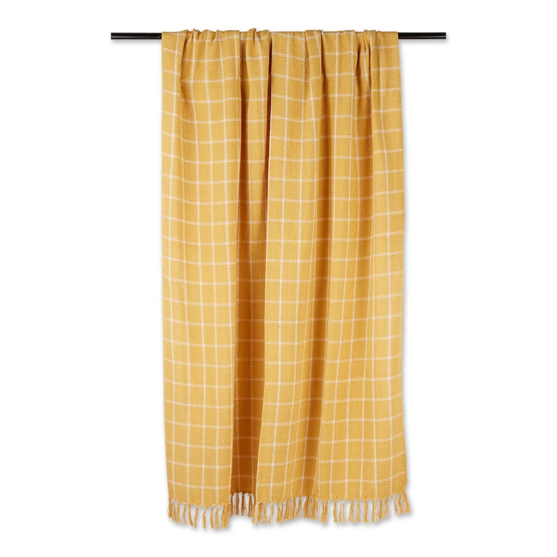 DII Checked Plaid Decorative Throw