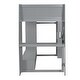 preview thumbnail 9 of 18, Twin/Full Size Gaming Loft Bed with Desk, Multi-Storage and LED, Teens Kids Bed Frame with a Hanging Rod