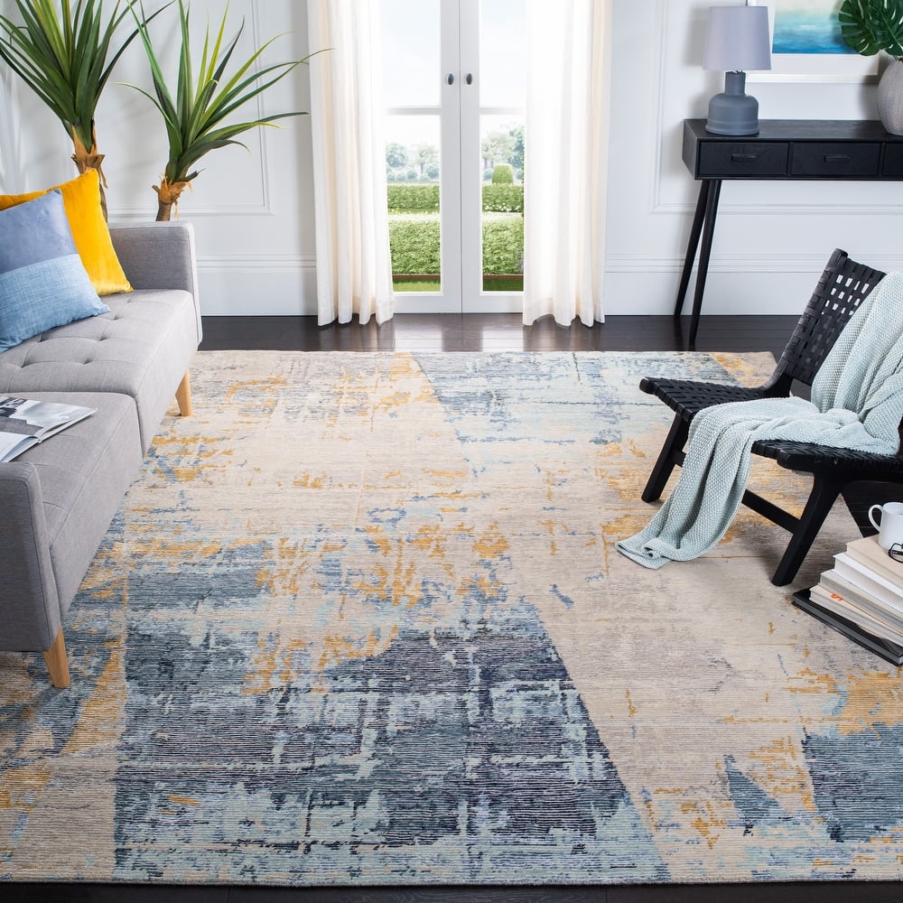 SAFAVIEH Couture Hand-Knotted Tiffany Raya Modern Wool Rug