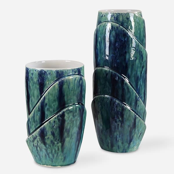 slide 2 of 4, Uttermost Tranquil Duo, Vases, Set of 2
