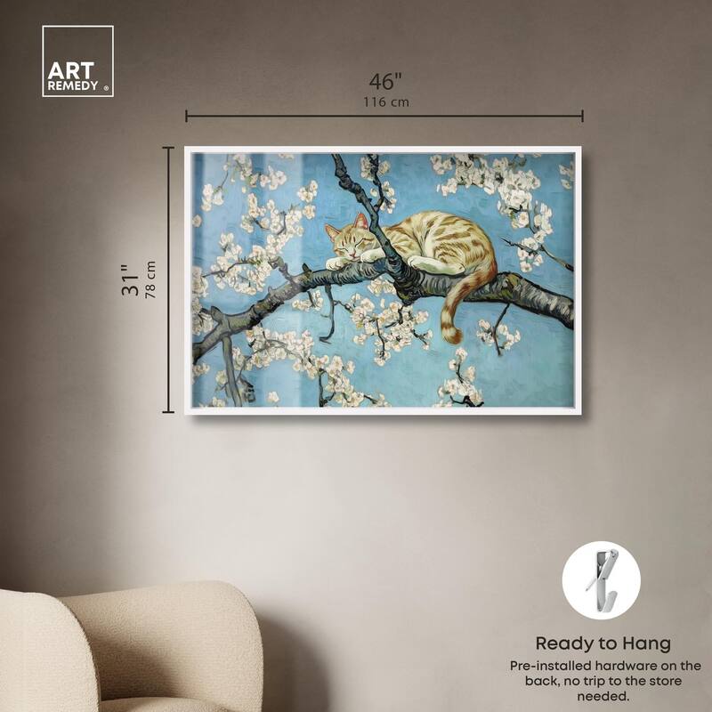 Autumn Blossom Kitten Shadowbox by Art Remedy
