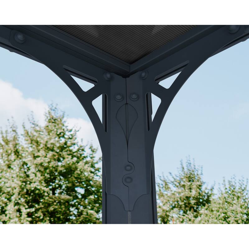 Milano 10 ft. x 10 ft. Gray/Grey Outdoor Gazebo