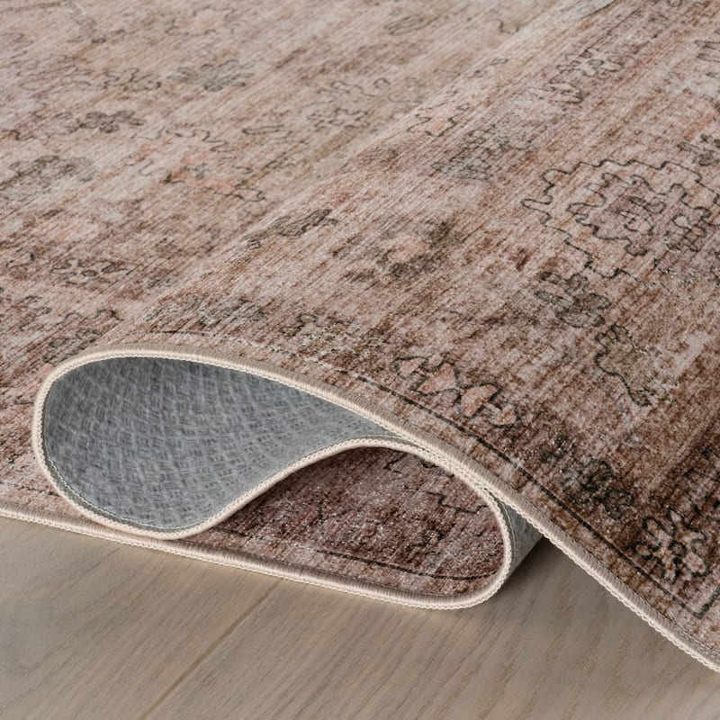 Nuloom Omellia Traditional Floral Washable Area Rug