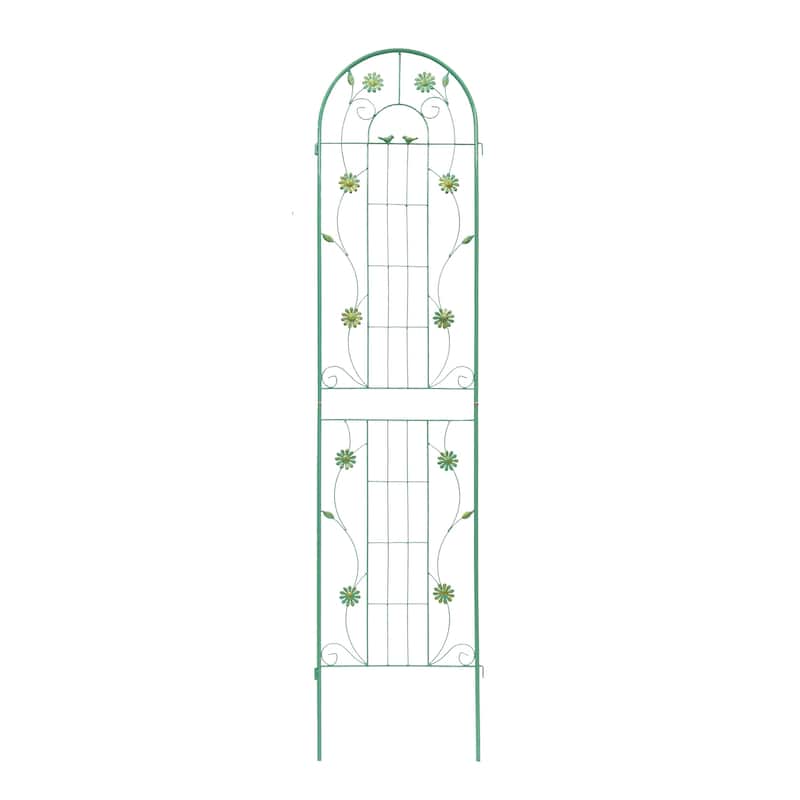 4 Pack Metal Garden Trellis Rustproof Trellis for Climbing Plants Outdoor Flower Support Green