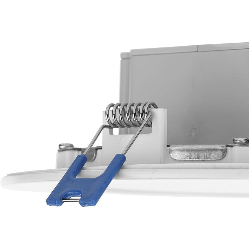 Everlume Collection 6 in. Satin White LED Low Profile Canless Recessed Downlight - 7.165 in x 7.165 in x 1 in