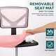 preview thumbnail 17 of 34, Armless Home Office Chair, Ergonomic Low-Back Mesh Rolling Work Swivel Chairs, Adjustable Task Chair with Lumbar Support - N/A