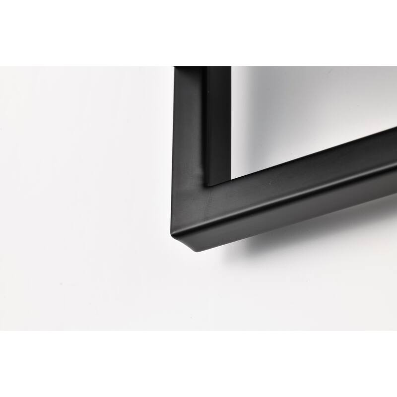 Solano LED Medium Vanity Black and Brushed Nickel Finish White Acrylic Lens