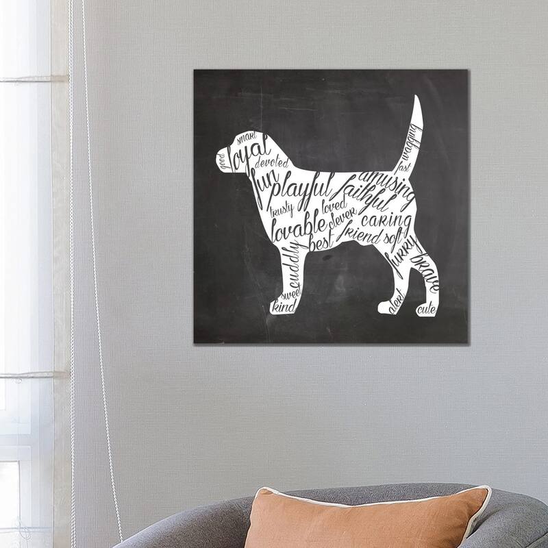iCanvas "Dog Vocabulary" by Erin Clark Canvas Print - 26x26x1.5