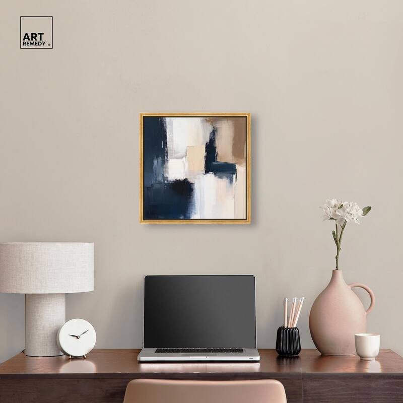 Blue Mood Depth I Canvas by Art Remedy