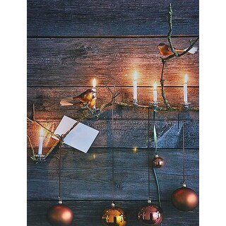 Shop Battery Operated Led Lighted Scandinavian Christmas Canvas