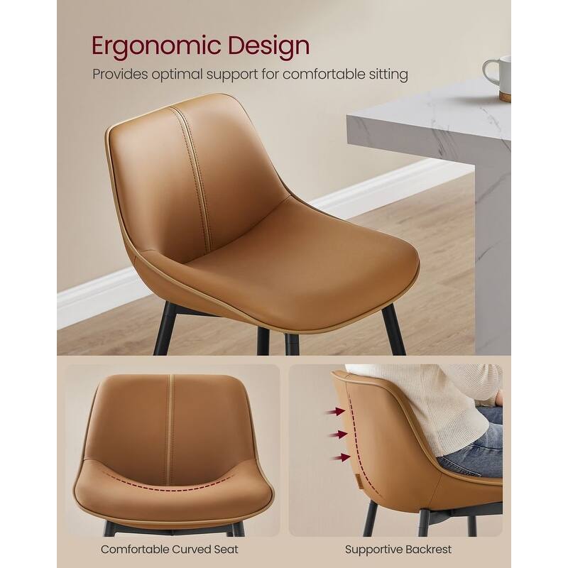 Contemporary Set of 2 Bar Stools - Stylish Seating Solution for Home