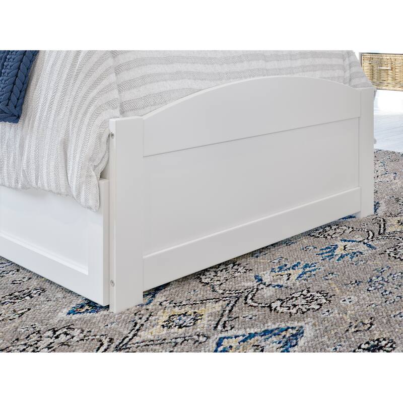 Warren Solid Wood Platform Bed with Footboard and Twin XL Trundle