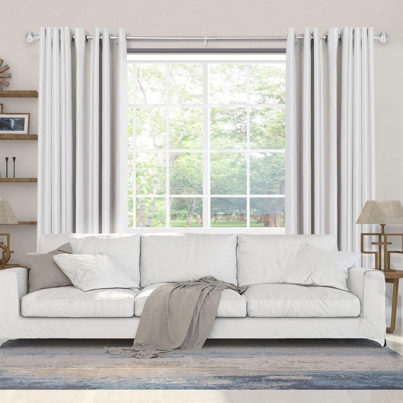 UTOPIA ALLEY 3/4 Inch Curtain Rod - Curtain Rods For Windows 48 to 86 Inch, Adjustable Drapery Rods - 48 to 86"