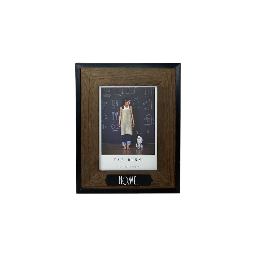 Rae Dunn Rustic Wood Picture Frame - "HOME"