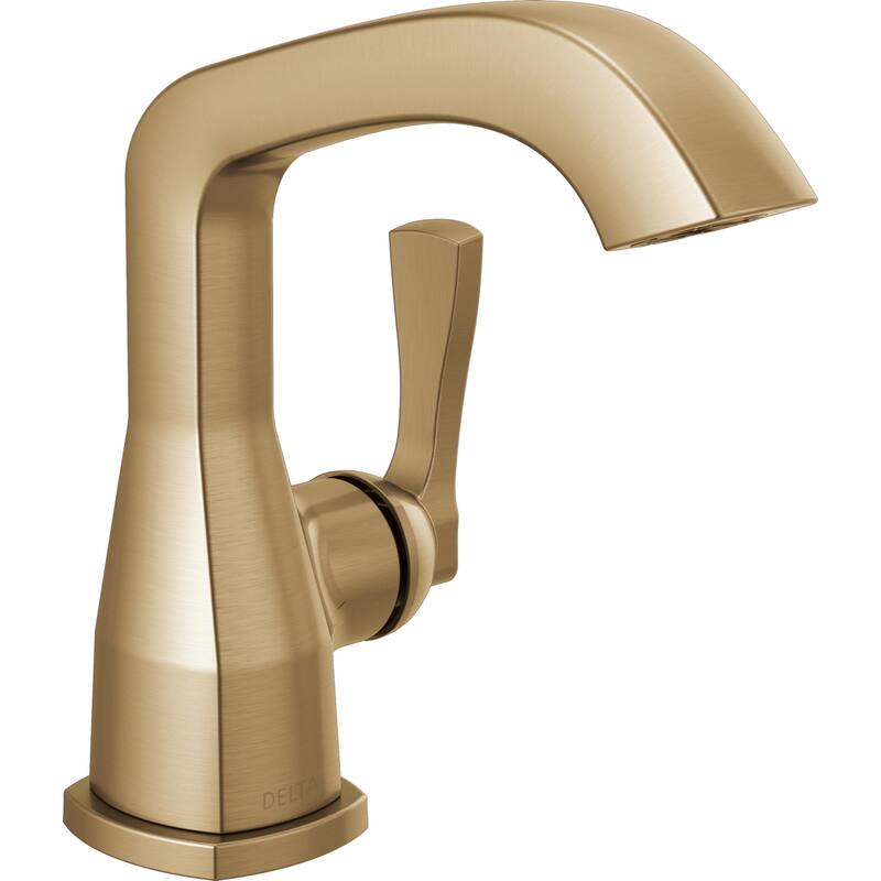 Delta 576-MPU-DST Stryke 1.2 GPM Single Hole Bathroom Faucet with Push - Lumicoat Champagne Bronze