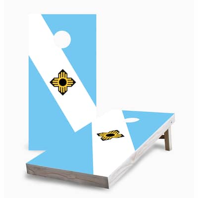 Madison City Flag Corn Hole Board Set w Case & Lights