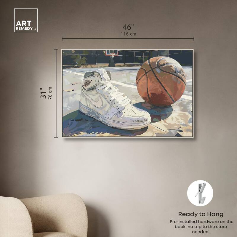 Washed Out Court Canvas by Art Remedy