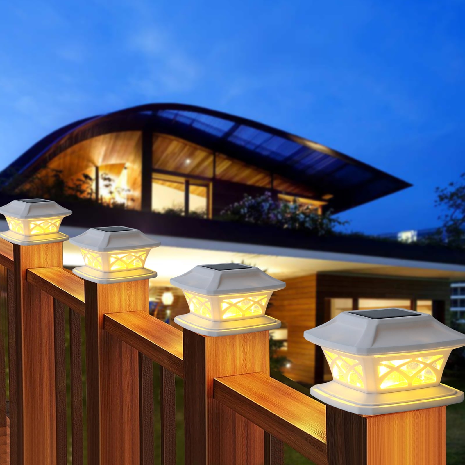 Low voltage fence post lights on sale