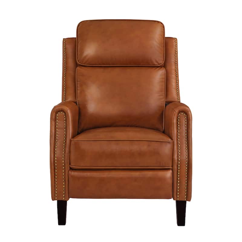 2 Set Genuine Leather Recliner Modern Push Back Recliner Chair Wingback 3 Adjustable Chair for Living Room
