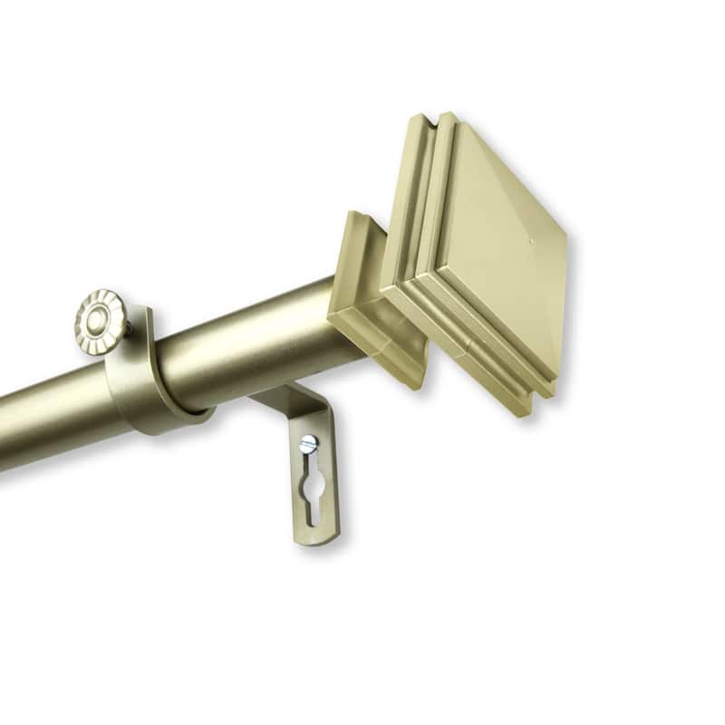 Adjustable Curtain Rod 1" Extendable, 160-240 Inch Decorative Rod, Stylish Home Decor - M