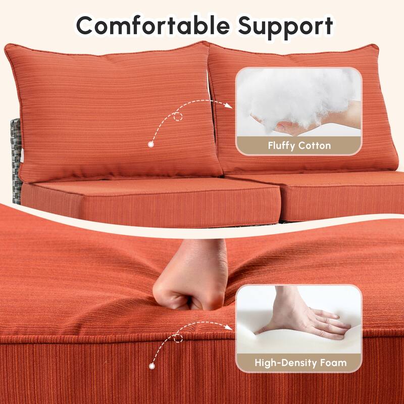 HOOOWOOO 2-piece Outdoor/Indoor Chair Cushion Set