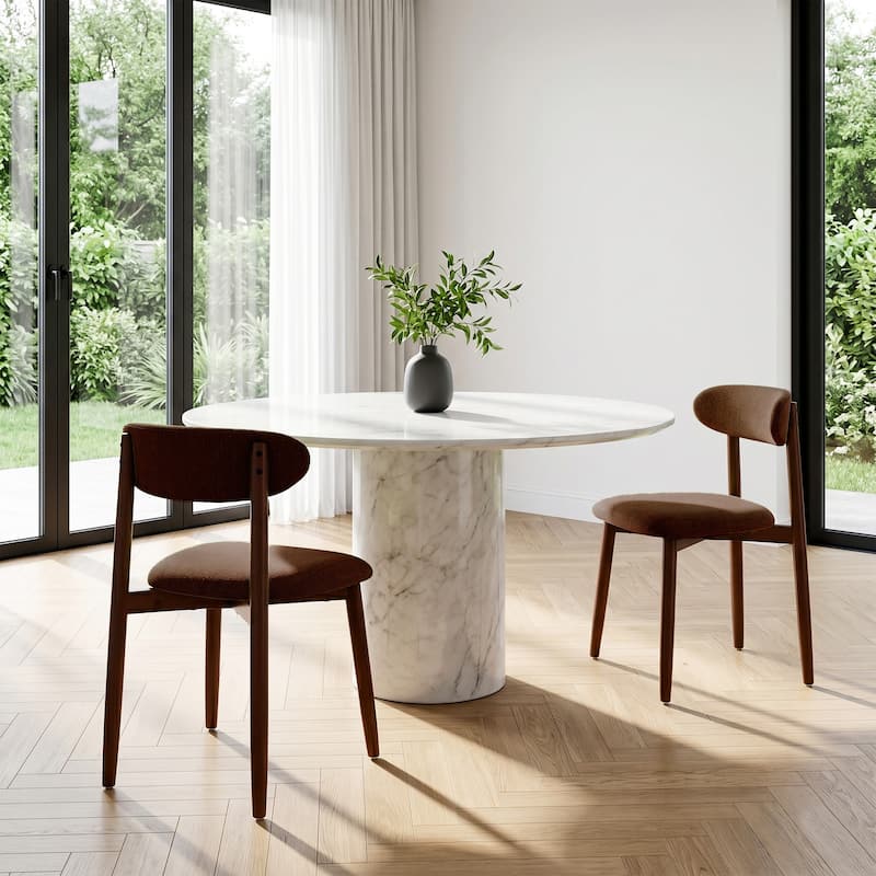 Modern Upholstered Linen Kitchen Dining Chair