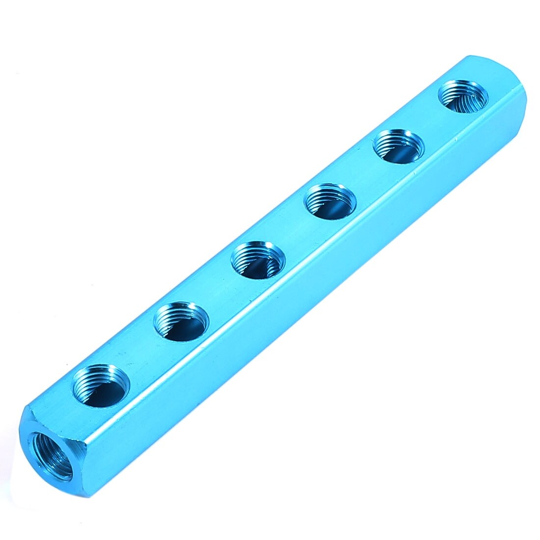 Air Compressor 1//4BSP Thread 2 Way AIR Line Fitting Manifold Block Splitter Blue