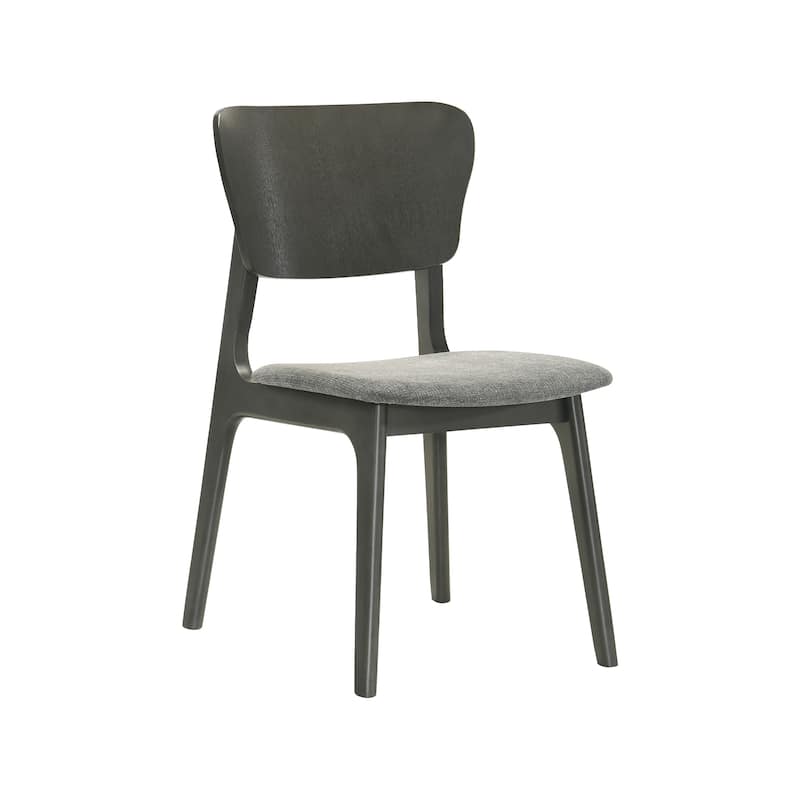 Kalia Mid-Century Modern Upholstered Wood Dining Chairs - Set of 2