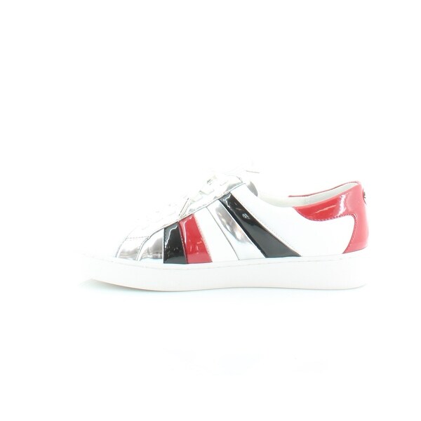 michael kors red and white sneakers