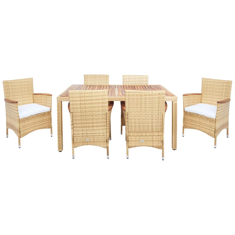 SAFAVIEH Outdoor Agne Dining Set - 59Wx35Dx29H